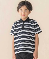 BeBe Petits Pois Vert/【お揃い】マルチボーダー半袖ポロシャツ(95~150cm)/507896768