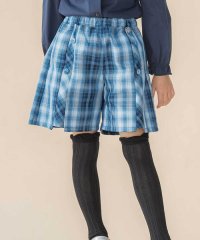 BeBe Petits Pois Vert/マドラスチェックくるみボタン切り替えショートパンツ(95~150cm)/507896772