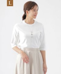 TRANS WORK(L)/【L】【ウォッシャブル】コンパクトコットンポンチ7分袖ドレスＴシャツ/507898313