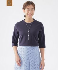 TRANS WORK(L)/【L】【ウォッシャブル】コンパクトコットンポンチ7分袖ドレスＴシャツ/507898313