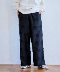 coen/3Dフラワー刺繍 イージーワイドパンツ/507912506