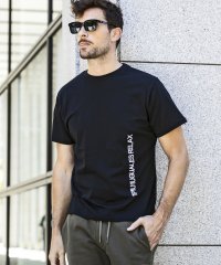 1PIU1UGUALE3 RELAX/ウノ ピゥ ウノ ウグァーレ トレ リラックス 1PIU1UGUALE3 RELAX 前面刺繍 ブランドロゴ クルーネック 半袖Tシャツ/507918482