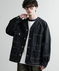 Rocky Monroe/ロッキーモンロー Rocky Monroe デニムジャケット Gジャン ノーカラー メンズ レディース カバーオール ライトアウター オーバーサイズ KRIFF/507918509