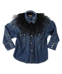 ゴートゥーハリウッド/ゴートゥーハリウッド GO TO HOLLYWOOD Tulle Collar and Work Denim Shirt Jacket/507920432