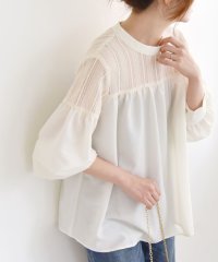 quaranciel/《追加予約》quaranciel:〈手洗い可能〉ラッセル レース フィブリル ブラウス/507920541