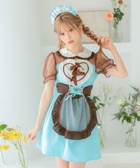 Tika/ティカ Tika コスプレ 体型カバーガーリーフレアスカートチョコミントメイド [3点セット]/507921590