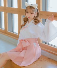 Tika/ティカ Tika コスプレ和装体型カバーフレアスカート巫女×白猫アニマルコスプレ [3点セット]/507921591