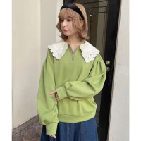 F.i.n.t/フィント F i.n.t 【洗える】マーガレット衿ハーフZIPスウェット/507921627