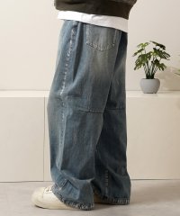 1111clothing/ワンフォークロージング 1111clothing シルバーペイント デニム バギーパンツ/507921838
