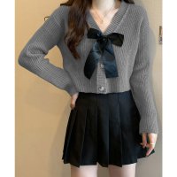 miniministore/ミニミニストア miniministore ニットカーディガン リボン付 秋冬羽織り/507921969