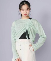 ZIDDY/【 ニコ☆プチ 掲載 】肩あきTシャツ＆シャーリングトップセット(130~160/507892309