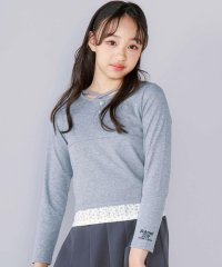 ZIDDY/【 ニコ☆プチ 掲載 】クロスネック裾花柄Tシャツ(130~160cm)/507892320
