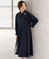 NIJYUSANKU（LARGE SIZE）/【VERYコラボ】トリアセダブルジョーゼット つけ襟 ボウタイワンピース/507923373