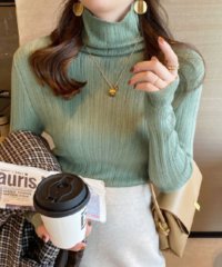 Grandeir/グランディール Grandeir メロウフリルタートルネック長袖ニット/507924267