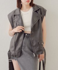 PAL OUTLET/【Chico】フェイクレザーライダースショートベスト/507926038