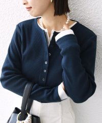 SHIPS WOMEN/〈洗濯機可能〉ポッシュ テレコ リブ ボタン カーディガン/507926644