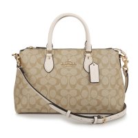 COACH/コーチ COACH トートバッグ シグネチャー ジョージア サッチェル CR157 IMDQC LIGHT KHAKI/CHALK/507926746