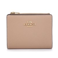 COACH/コーチ COACH 2つ折り財布 クロスグレイン レザー バイフォールド ウォレット CR983 IMTAU TAUPE/507926752