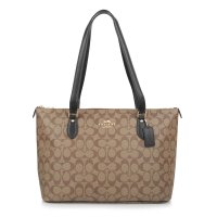 COACH/コーチ COACH トートバッグ シグネチャー ギャラリートート CS187 IMCBI KHAKI/BLACK/507926754