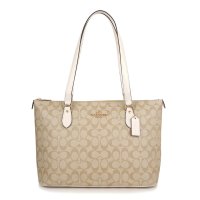 COACH/コーチ COACH トートバッグ シグネチャー ギャラリートート CS187 IMDQC LIGHT KHAKI/CHALK/507926755