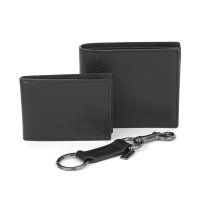 COACH/コーチ COACH 2つ折り財布 ぺブルドレザー 3－IN－1 ウォレット＆キーリング ギフトセット CS433 BLK BLACK/507926756