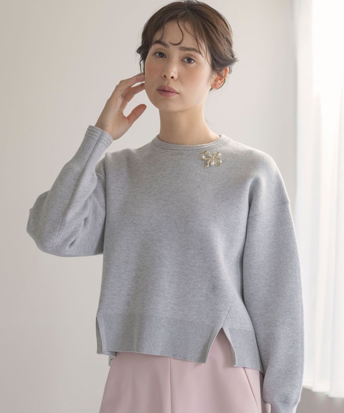 スウェットライクニットプルオーバー(507927033) | 組曲(小さいサイズ)(KUMIKYOKU(S SIZE)) - d fashion スウェットライクニットプルオーバー(507927033) | 組曲(小さいサイズ)(KUMIKYOKU(S SIZE)) - d fashion