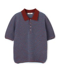 MACPHEE/コットンナイロンラメボーダー ポロプルオーバー/507927119