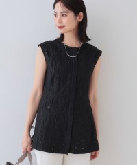 INDIVI/【洗える】フラワーカット刺繍ノースリーブブラウス/507927318
