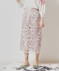 SunaUna/【リボンレース／S～Lサイズ展開】裾スカラタイトスカート/507927322