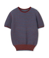 MACPHEE/コットンナイロンラメボーダー クルーネックプルオーバー/507927387