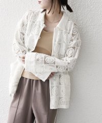 SHIPS any WOMEN/SHIPS any:〈手洗い可能〉パッチワーク レース ジャケット シャツ/507927405