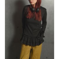 VIVIDLADY/ビビッドレディ VIVIDLADY 裾フリルロンT フリルトップス tシャツ アイボリー/507927595