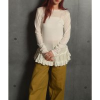 VIVIDLADY/ビビッドレディ VIVIDLADY 裾フリルロンT フリルトップス tシャツ アイボリー/507927595
