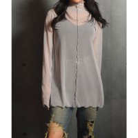 VIVIDLADY/ビビッドレディ VIVIDLADY シアートップス メローハイネックシアー シースルー グレー/507927597