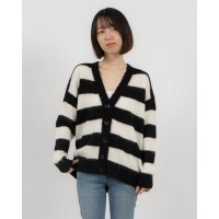 UNITED COLORS OF BENETTON/ユナイテッド カラーズ オブ ベネトン UNITED COLORS OF BENETTON. 起毛Vネックボーダーニットカーディガン/507927734