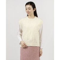 UNITED COLORS OF BENETTON/ユナイテッド カラーズ オブ ベネトン UNITED COLORS OF BENETTON. フロントケーブル編みフレンチスリーブニット・セーター/507927815