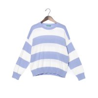 UNITED COLORS OF BENETTON/ユナイテッド カラーズ オブ ベネトン UNITED COLORS OF BENETTON. ドロップショルダービッグボーダーコットンニット・セーター/507927817
