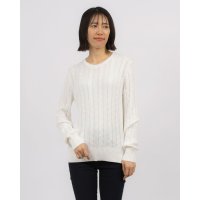 UNITED COLORS OF BENETTON/ユナイテッド カラーズ オブ ベネトン UNITED COLORS OF BENETTON. フロントケーブル編みサイドスリットコットンニット・セーター/507927819