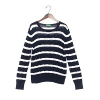 UNITED COLORS OF BENETTON/ユナイテッド カラーズ オブ ベネトン UNITED COLORS OF BENETTON. フロントケーブル編みサイドスリットコットンニット・セーター/507927819