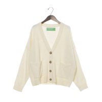 UNITED COLORS OF BENETTON/ユナイテッド カラーズ オブ ベネトン UNITED COLORS OF BENETTON. 【GREEN B】ロゴ刺繍入りポケット付きVネックニットカーディガ/507927826
