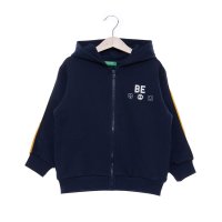 UNITED COLORS OF BENETTON/ユナイテッド カラーズ オブ ベネトン UNITED COLORS OF BENETTON. キッズマルチカラーラインスリーブロゴプリントフードパーカーB/507927994