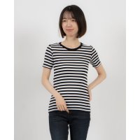 UNITED COLORS OF BENETTON/ユナイテッド カラーズ オブ ベネトン UNITED COLORS OF BENETTON. ブランドロゴ刺繍入り先染めクルーネックボーダー半袖Tシャツ・カット/507927998
