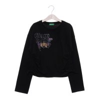 UNITED COLORS OF BENETTON/ユナイテッド カラーズ オブ ベネトン UNITED COLORS OF BENETTON. キッズサイドラップクロップド長袖Tシャツ・カットソーG/507928009