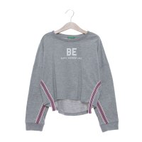 UNITED COLORS OF BENETTON/ユナイテッド カラーズ オブ ベネトン UNITED COLORS OF BENETTON. キッズフロントプリントテープモチーフラウンドヘム長袖Tシャツ・カッ/507928010