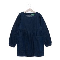 UNITED COLORS OF BENETTON/ユナイテッド カラーズ オブ ベネトン UNITED COLORS OF BENETTON. キッズデニムビッグポケット長袖パフスリーブワンピースG/507928068