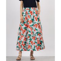 UNITED COLORS OF BENETTON/ユナイテッド カラーズ オブ ベネトン UNITED COLORS OF BENETTON. フルーツ総柄ミモレ丈スリットタックスカート/507928069