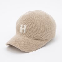 HOMEGAME/ホームゲーム HOMEGAME HOMEGAME － H LOGO KNIT Baseball Cap BEIGE/507928158