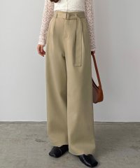 callautia/カラウティア callautia callautia べルト付きハイウエストツイルパンツ/507928395