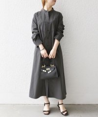 SHIPS any WOMEN/SHIPS any:〈洗濯機可能〉タイプライター スタンドカラー シャツ ワンピース/507928461