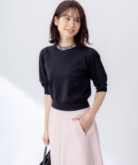 KUMIKYOKU(S SIZE)/【WEB限定・接触冷感・UVカット】ビジューパフスリーブ ニット/507928871